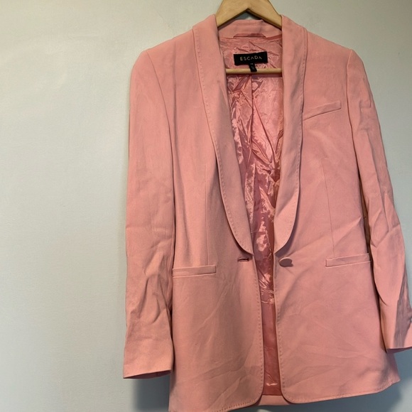Escada Pink Blazer Lightweight Suit Jacket - Picture 5 of 6